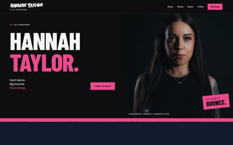 Hannah Taylor website homepage